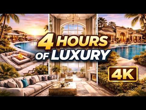 4 HOURS of INSANE Luxury Home Tours in 4K | Million Dollar Dream Home COMPILATION