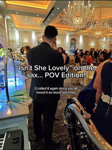 Isn't She Lovely saxophone wedding performance — POV clip