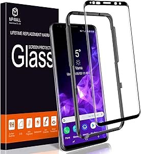 MP-MALL Screen Protector for Samsung Galaxy S9, [Tempered Glass] [Full Cover] [Alignment Frame Easy Installation]