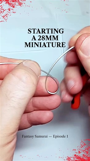 Brother-Vinni | Dark Art in 28mm | wargame miniatures on Instagram: "Miniature Sculpting Armature Tutorial – Wire Base for 28mm Figure Every great miniature starts with a strong wire armature. In this video, Ill explain how to build a stable base for your figure using wire and FIMO. Watch the full Fantasy Samurai sculpting process on our YouTube channel."