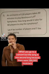 4.9M views · 10K reactions | When the song is only 1 second long because there are 288,000 musicians :( #math | Learning Math with Howie Hua | Facebook