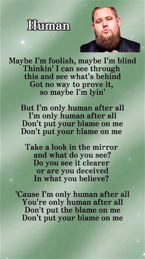 Rag'n'Bone Man - Human (Lyrics)🎧🎤 #singwithme