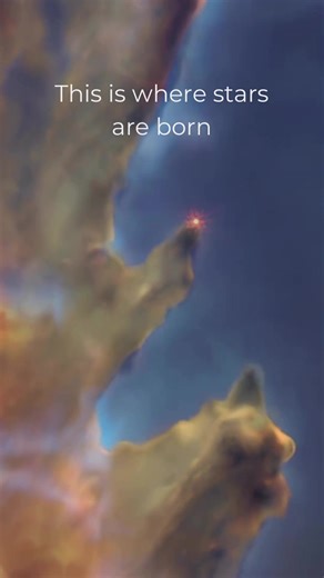 This is where stars are born. What you’re seeing is a real star-forming region observed by NASA’s James Webb Space Telescope and Hubble Space Telescope. These massive pillars of gas and dust stretch across light-years of space inside our galaxy. Deep inside these vast cosmic clouds, gravity slowly pulls matter together. Small regions collapse under their own weight. Over millions of years, pressure builds, temperatures rise — and eventually nuclear fusion begins. A new star ignites. This is the 
