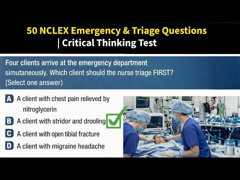 50 Emergency & Triage Questions Critical Thinking Test #2026 #education #study #explore #fypシ゚viral