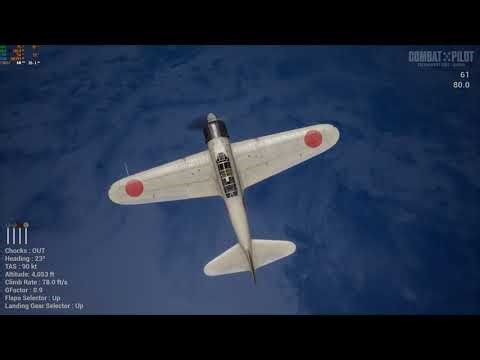 Combat Pilot (pre alpha build) Akagi Carrier takeoff and landing with A6M2