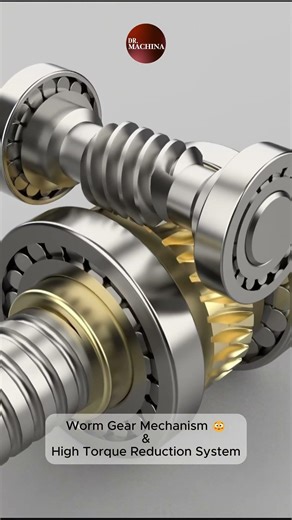 Worm Gear Mechanism l High Torque Reduction System #wormgear #gearbox #automation #torque