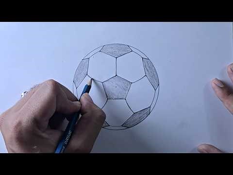 How to draw soccer ball or football in easy step by step