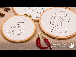 DIY broderie : portraits brodés - Truffaut