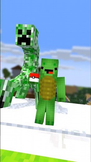 Mikey's Creeper Vs Enderman A Pokemon Battle #minecraft