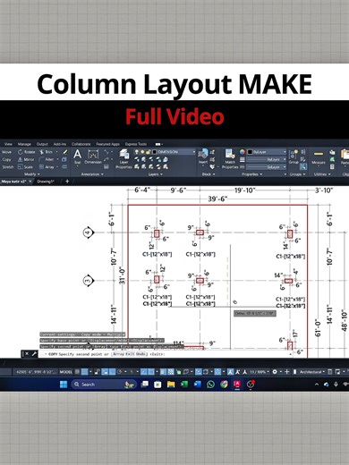 AutoCAD Column Layout: The Complete Guide [Bangla] Civil...