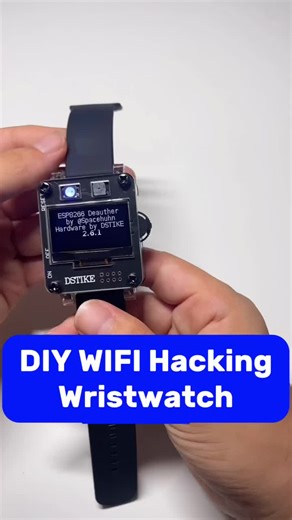 Crazy Hacking Wristwatch Project to Attack any WIFI #deauther #deautherwatch #hack #hacking #electronics #engineering #technology #diy #deauth #pentesting