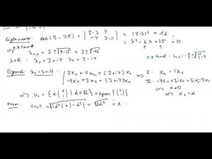 2.Eigenwerte und normierte Eigenvektoren einer 2x2 Matrix