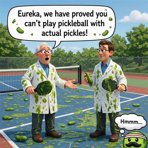 #silly #pickleball Just being silly!! 🥒 The pickle is meant to be a pickle here. | Pickleball: the lighter side