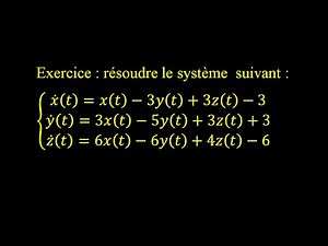 système différentiel ( 3 équations 3 inconnues)