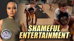 Reneilwe Morema reports on a viral video on Facebook, of a black man acting as a ''MONKEY'', doing physical movements of a monkey, while carrying a white boy on his back. The White audience cheers him on as he walks around the room like a monkey. This man will make fun of our painful past just for the applause of our enemies!!! In this powerful and controversial video, we explore the story of a Black man who used "monkey-like" physical movements as a form of entertainment for white audiences. Wh