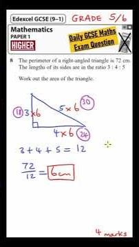 GCSE Maths Higher - Daily Exam Question - Day 92 (Ratio & Geometry)