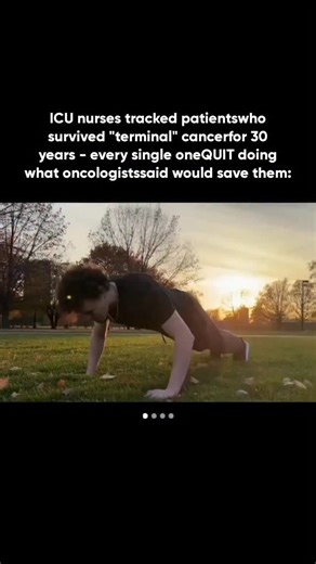 Mitty B. on Instagram: "1. A hospice nurse studied terminal cancer patients for decades, tracking over 400 cases labeled beyond hope. Every survivor ignored their timeline, stopped chemo, refused radiation, and walked out. The ones who stayed in treatment followed orders until the end, dying exactly when charts predicted. The data wasn’t mystical, just brutally consistent. 2. Those who quit didn’t use new therapies or miracle cures. They simply let their bodies recover control. Remission rates j