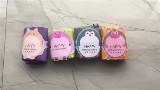Cartoon Folding Portable Shopping Bag Waterproof Foldable Bag Custom