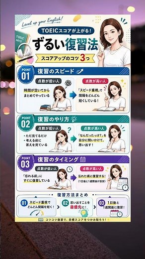 TOEIC 復習は24時間以内が9割！忘れないズルい勉強法【TOEIC600点】