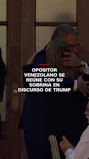 El dirigente opositor venezolano Enrique Márquez se reencontró con su sobrina en el Congreso de EE.UU. durante el discurso del Estado de la Unión del presidente Donald #Trump. Así se vivió el emotivo momento. | CNN en Español
