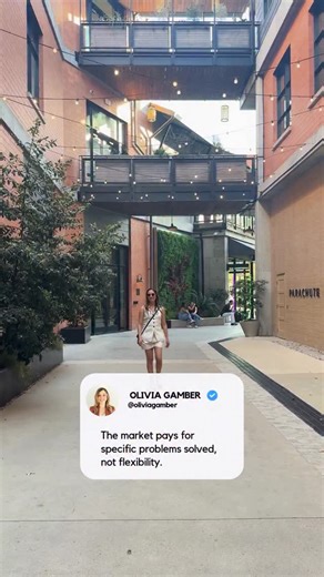 Olivia Gamber on Instagram: "“I can do anything” is how executives quietly get filtered out. At the senior level, flexibility isn’t impressive. It’s vague. And vague never commands attention, trust, or premium compensation. The market doesn’t pay for potential. It pays for specific problems solved, clearly named, confidently owned, and calmly communicated. Real confidence isn’t loud or over-explained. It’s settled. It knows exactly where it creates value and doesn’t chase relevance outside of th