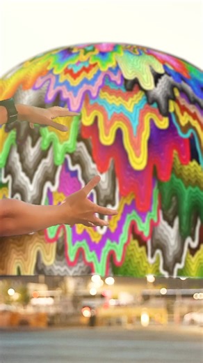 From Sphere's digital canvas straight to your home 🌈 Shop Jen Stark’s "Cosmic Cascade": shop.thesphere.com | Sphere