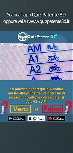 True or False? Does a Category A license also allow you to drive A1, A2, and AM vehicles?