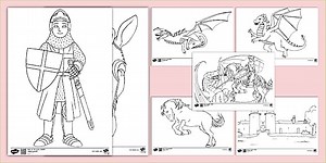 St. George's Day Colouring Pages