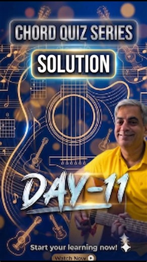 Welcome back to Day 11 of our Chord Quiz Series! 🎸