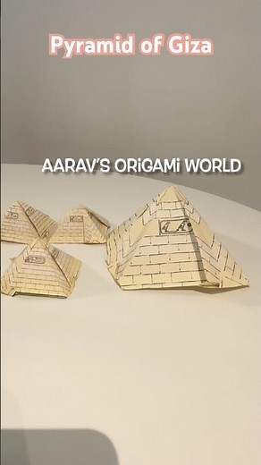 Here’s how to make the Pyramid of Giza from ancient times #diy #origamiart #ancientegypt