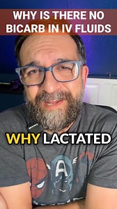 Why Lactate is used in LR and Not Bicarbonate 🧪 Welcome to CritBits Day 27 Ever wondered why Lactated Ringer's solution contains lactate instead of bicarbonate, despite being a balanced solution similar to blood plasma? Here's why: 1. Stability Issues: • Bicarbonate is unstable in plastic IV bags • It breaks down into water and CO2 • CO2 builds up in the bag 2. Packaging Problems: • Breakdown reaction can compromise bag integrity • Increases risk of contamination • Bicarbonate is stable in glas