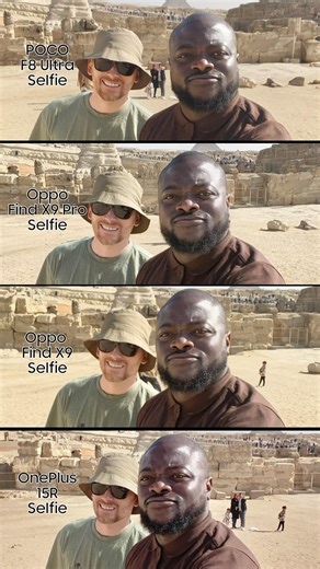 Oppo Find X9 Pro vs Find X9 VS POCO F8 Ultra vs OnePlus 15R Selfie Test