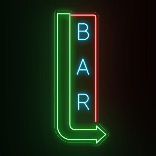 Vertical Neon Bar Sign, Outside Bar Arrow of Light, Exterior Led Cafe Bar Sign, Beer Shop Bar Sign Neon, Outdoor ADS Open Arrow Neon Sign - Etsy UK