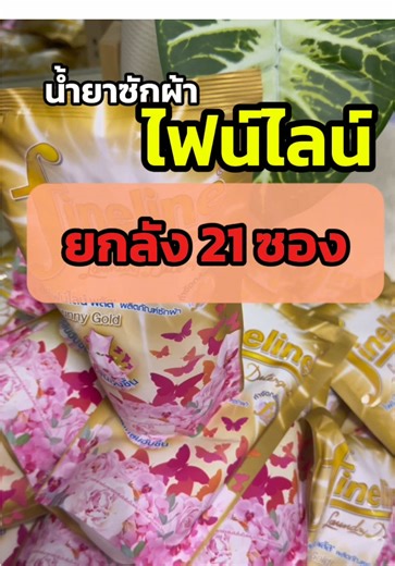 ยกลัง 21 ซอง น้ำยาซักผ้าไฟไลน์สีทอง #ไฟน์ไลน์ #น้ํายาซักผ้าไฟน์ไลน์ #ใช้ดีบอกต่อ