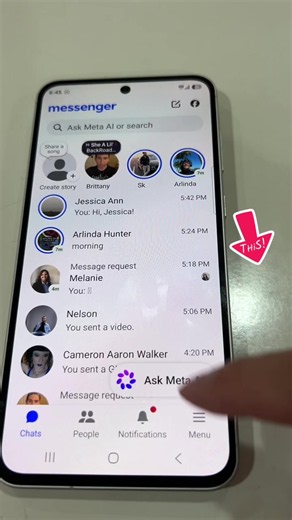 Facebook Messenger app update settings