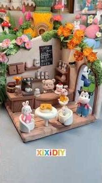 DIY make cute Bear Cafe from clay #diy #art #clay #shorts #viral