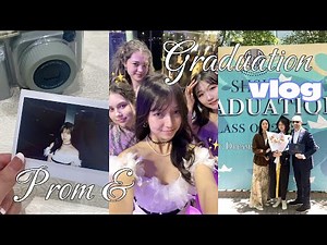 👩‍🎓 senior prom & graduation vlog | grwm, pre- and post-prom, graduation day