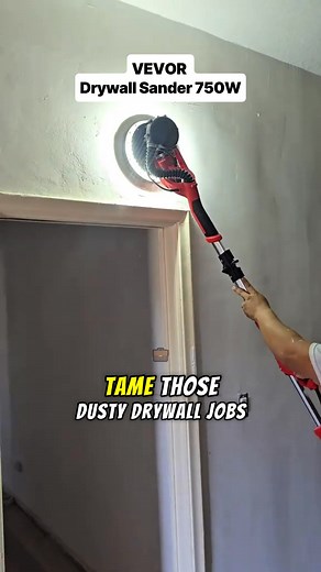 VEVOR Drywall Sander 750W, Electric Drywall Sander, Foldable Sheetrock Sander, with Telescope Handle, Electric Sander, Variable Speed 800-1750 RPM, Wall Sander, with LED Strip Light and Vacuum Bag | VEVOR Home Improvement Europe