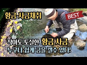 ⛏ 황금 사금 작아도 토실! 금을 쉽게 캘수 있다! #사금 ##사금채취 #goldpannning
