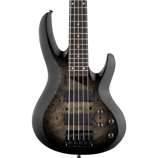 LTD B-205DX 5-string Electric Bass Guitar - Black Burst, Rosewood Fingerboard