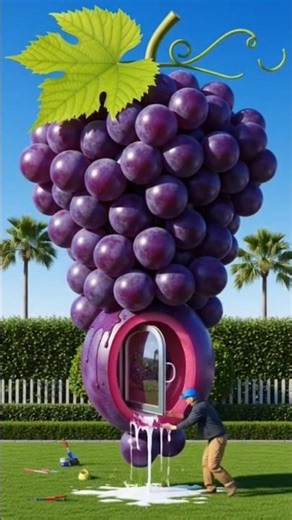 plz subscribe Inside This Giant Grape Will Shock You😱"