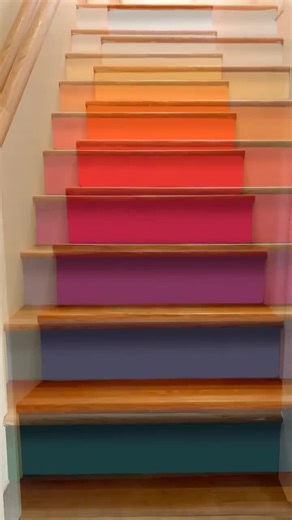 Stair Riser Stickers – Rainbow Gradient Colorful Peel and Stick Vinyl Decals – Self Adhesive Removable Staircase Makeover Home Decor - Etsy