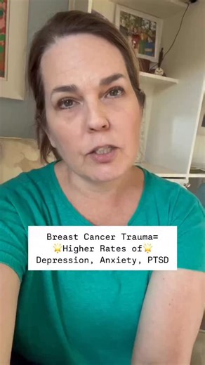 It’s not just the cancer. It’s the trauma of it all.❤️‍🩹 🌟Depression, anxiety, and PTSD are far too common among breast cancer survivors—not because we’re weak, but because what we’ve lived through is traumatic. 🌟Research shows that nearly 1 in 2 survivors experience significant psychological distress, even years after treatment ends. 👉🏻For many, it’s the mental and emotional aftermath that’s hardest to survive, the body changes, pain, fear, financial strain, relationship distress, and the 