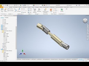 #40 Inventor Universal joint & Spline Modeling (유니버셜 조인트 & 스플라인 모델링)
