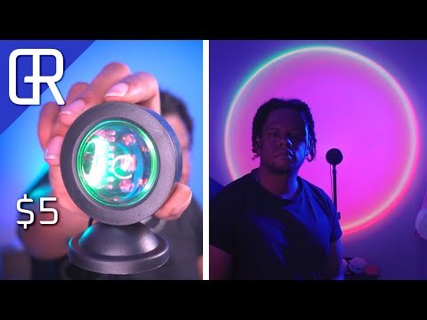 SO CHEAP! RBG Sunset lamp projector Review