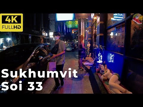 【4K】Walk in SUKHUMVIT SOI 33 at night, Bangkok |傍晚在曼谷素坤逸33巷漫步| November 2021 THAILAND