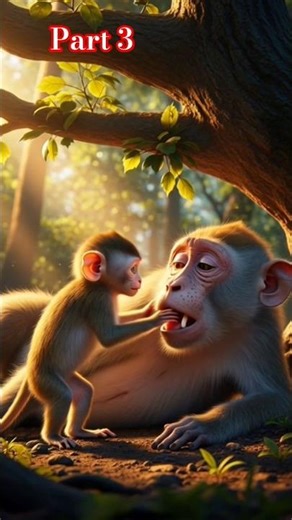 cute monkey animation AI shot