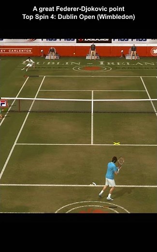 A great Federer-Djokovic point in Top Spin 4 (Dublin Open/Wimbledon) #TopSpin4 #TopSpin2K25