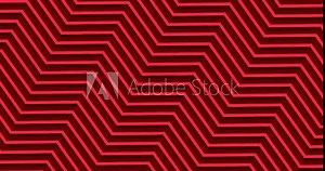 red color zig-zag lines pattern moving diagonally, seamless looped animated motion graphics background.