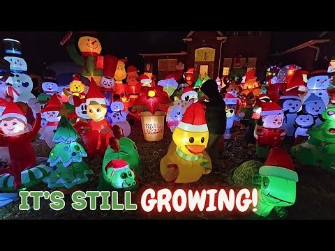 Adding Our NEW Lowe's Inflatables! 🎄🎅☃️ #blowup #christmas #inflatable #display